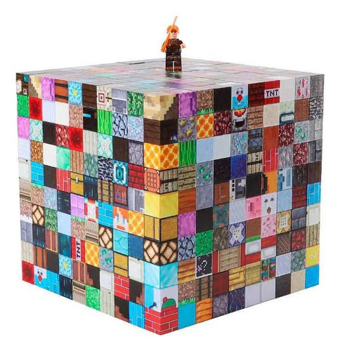 Muñecas Minecraft Construct Con Bloques Magnéticos 136 Pieza