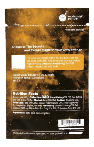 Polvo Modernist Pantry Acido Lactico 400g *importado*