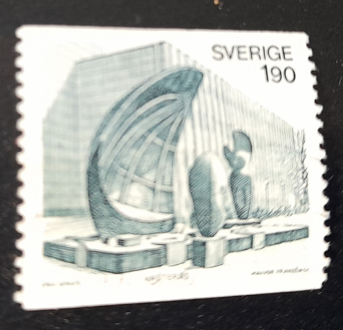 Sello Postal - Suecia - 1976 - The Grotto Of The Winds