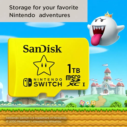 Microsd 1tb Para Nintendo Switch, Tarjeta De Memoria Sdxc De Gran Capacidad Con Velocidad De Transferencia De Hasta 100mb/s Para Juegos Y Datos