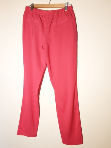 Imagen 9 de 10 de Pantalon Rosa Chicle Palazzo Corte Recto Y Bolsillos Talla S