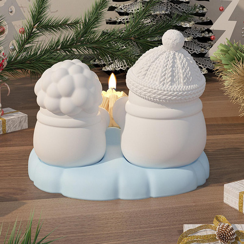 Molde De Silicona De Muñeco De Nieve Molde De Silicona 3d Ju