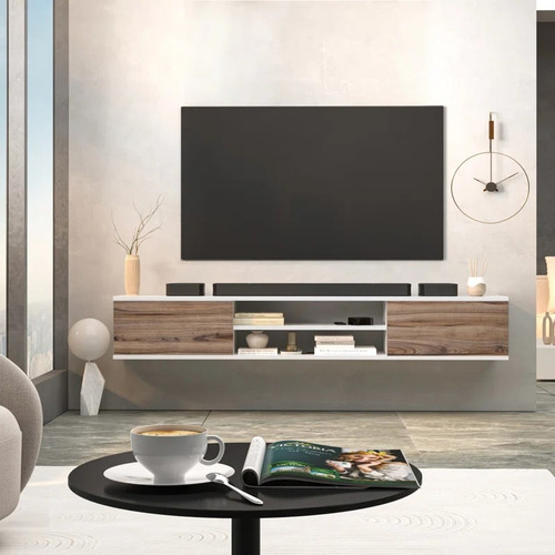 Mueble Para Tv Rack Bug 1.70 Melamina 100% Moderno Combinado