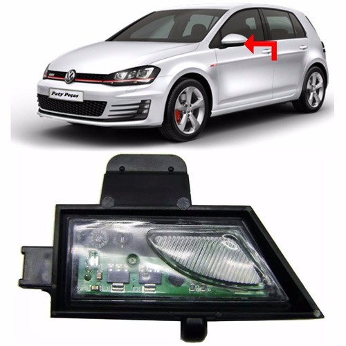 Luz Cortesia Retrovisor Volkswagen Golf 2014 A 2017 Esquerdo