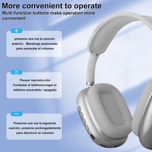 Audífonos Inalámbricos Bluetooth 5.2 Diadema P9 Max Gamer