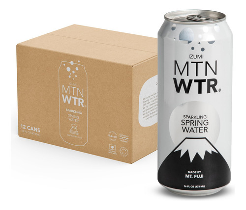 Agua De Manantial Con Gas 473 Ml En Lata Reciclable 12 Unida