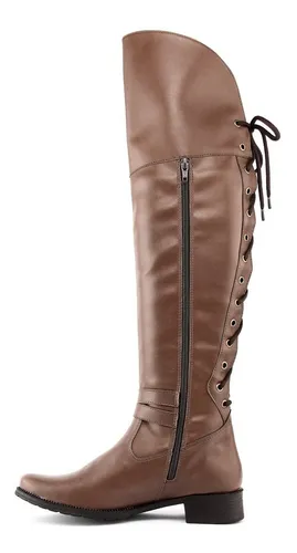 Bota over knee de amarrar hotsell florense whisky