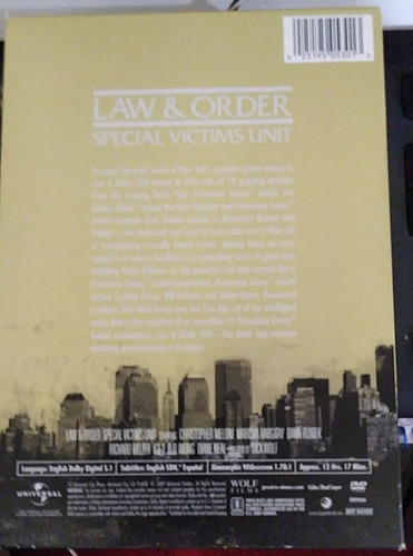 Dvd 5 Law & Order Specil Victims Unit The Year Nine Eua (Usado)