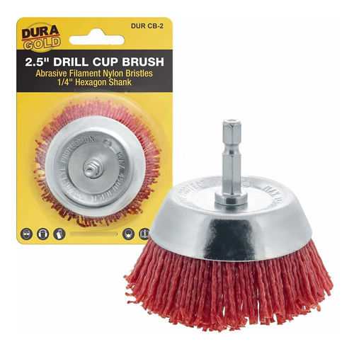 Dura-gold 2.5  Abrasive Filament Nylon Bristle Cup Brush Coa