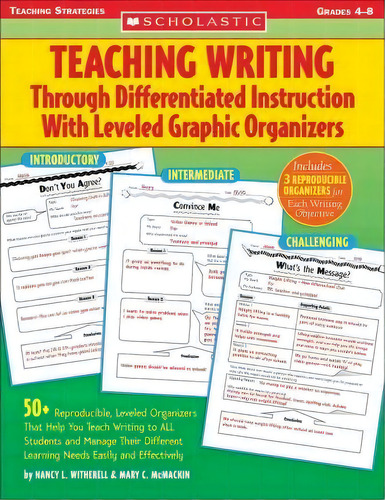 Teaching Writing Through Differentiated Instruction With Leveled Graphic Organizers, De Mary C Mcmackin. Editorial Teaching Strategies, Tapa Blanda En Inglés