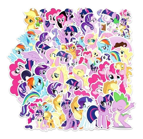 Imagen 2 de 3 de My Little Pony - Set De 50 Stickers / Calcomanias