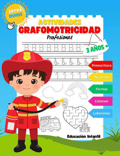 Libro: Actividades Grafomotricidad Infantil 3 + Años - Profe