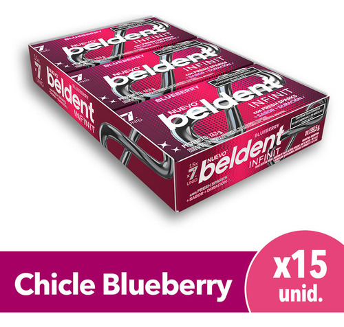 Chicle Blueberry Beldent Infinit X 15 Unidades
