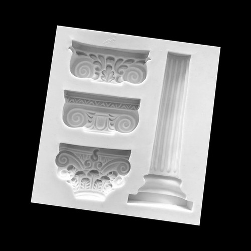 Molde Silicona Fondant - Columna Romana Retro