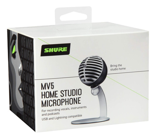 Shure Mv5-ltg Microfono Digitale A Condensatore Per Usb E Li