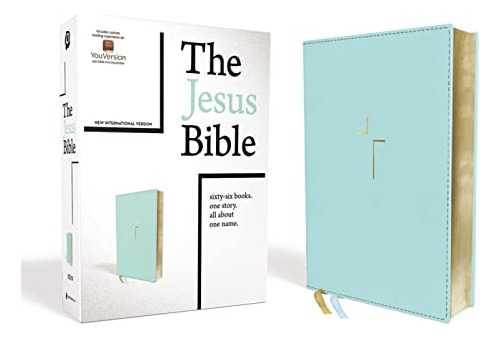 Book : The Jesus Bible, Niv Edition, Leathersoft, Blue,...