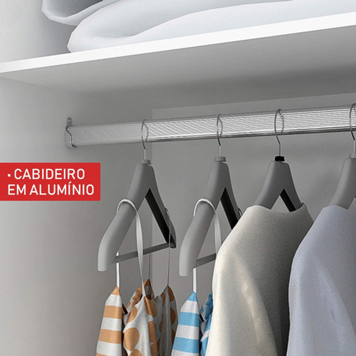 Guarda Roupa Casal Com Espelho 3 Portas De Correr 4 Dh