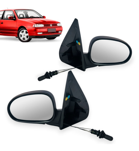 Par Retrovisor Gol G2 Bola 96 97 98 99 Com Controle 2 Portas