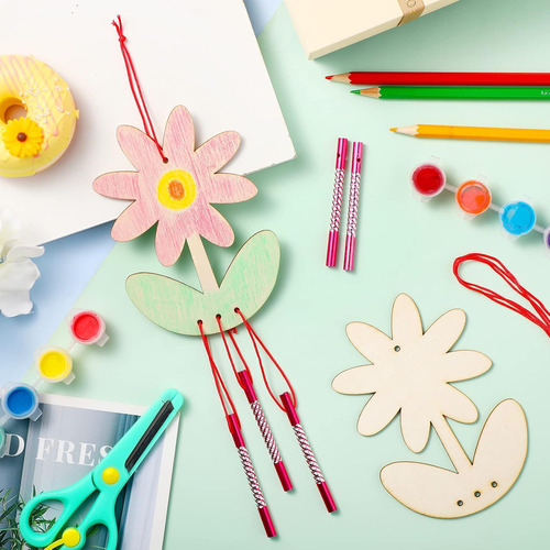 Geetery 12 Piezas De Manualidades De Flores Para Niños Kit D