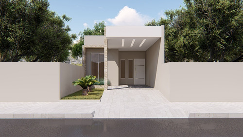Imagem 2 de 6 de Planta De Casa 2 Quartos - Projeto Arquitetônico Completo