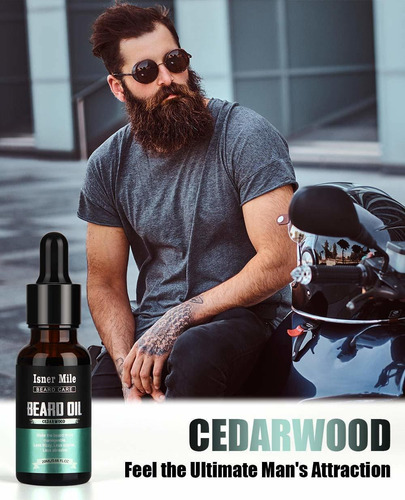 Paquete De 4 Barba Set Aceite Acondicionador Sin Enjuague Ki