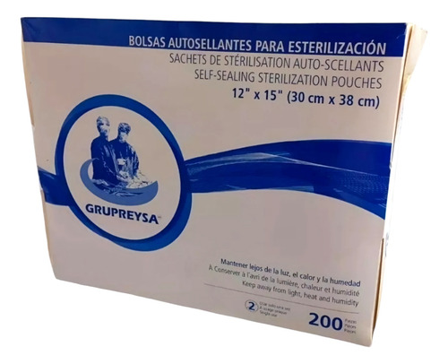 Bolsas Para Esterilizar 30x38cm Autoclave Con 200pz Calor H