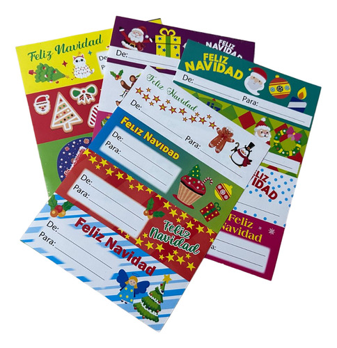 Pack24 Tarjetas De Regalo Navidad Pegatinas Navideñas