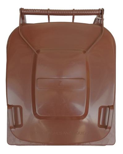 Bote 240 L Con Ruedas Y Pedal Color Marrón