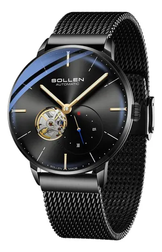 comprar Sollen Reloj Automático Negro Para Hombre Minimalista Y Al 3