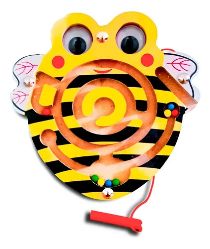 Juego Laberinto Magnetico Abeja Didactico De Madera