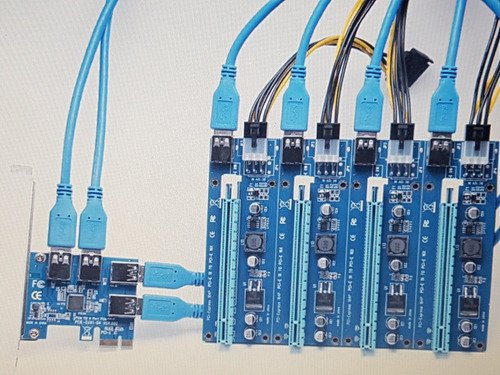 Placa Pci Express 4 Portas Usb 3.0 Mineração Btc Eth Minerar