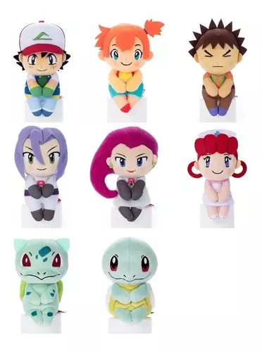 Pokemon Pelucia Sentadinhos Varios Personagens Tomy 12 Cm