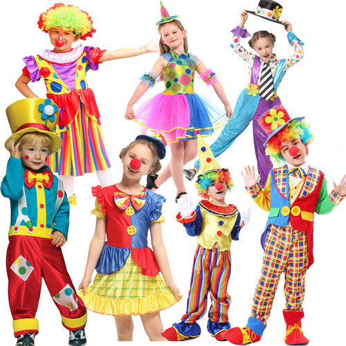 Funny Clown Clothes Set Kids Performance Clothes