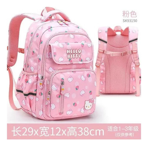 X Mochila Infantil Morada De Hello Kitty Fashion Con Dibujos A