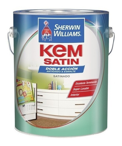 Kem Satin Esmalte Sintético Satinado Blanco X 20 Lts