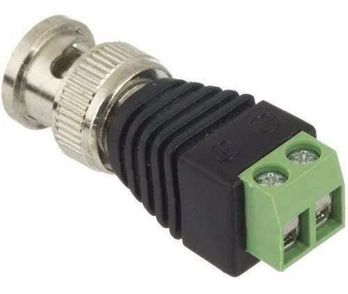 Conector Bnc Macho Com Borne Para Cameras Cftv