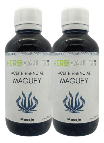 Aceite Esencial Para Masaje Herbeauty Maguey 125ml Pack 2