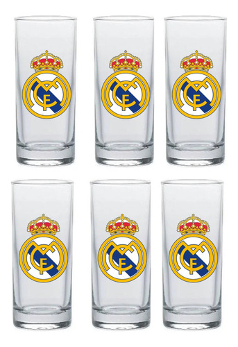 Copa Real Madrid Shots Aguardientera Tequila X 6 Unid