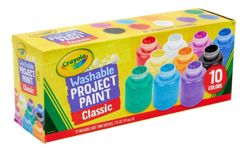  Crayola - Set De Pintura Para Niños Lavables, 10 Colores