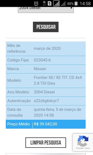 Frontier 2.8 Td 4x4 Diesel, Cabine Dupla Motor Mwm Completa