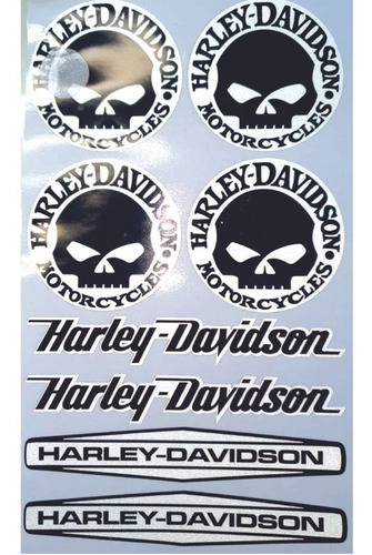 Refletivo Personalização Capacete Harley Davidson 8 Peças