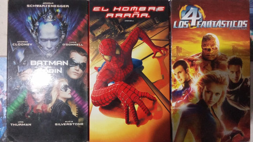 Batmanyrobin Spiderman 4 Fantasticos Películas Vhs 