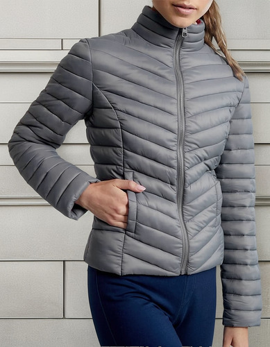 Chamarra Holly Land Color Gris Humo Para Mujer, Mod. 1033726