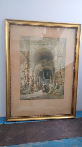 Grabado Original Enmarcado Carlo Ferrario (roma -1903)