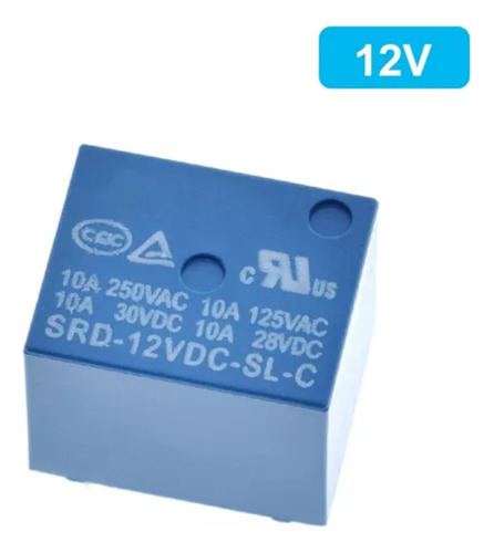 Relé 12v 10a 01 Contato Reversivel 5 Terminais