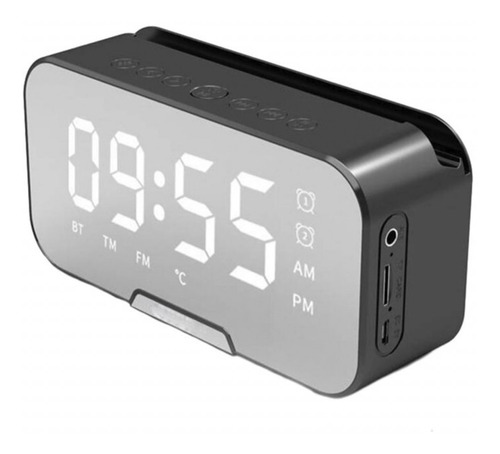 Radio Reloj Despertador Digital Parlante Bluetooth Y Espejo