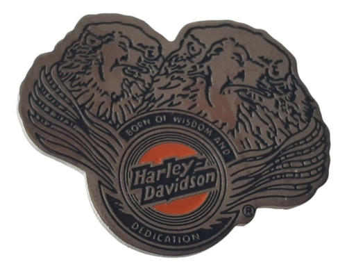 Pin Motoquero De Metal Harley Davidson  Born On Wisdom 