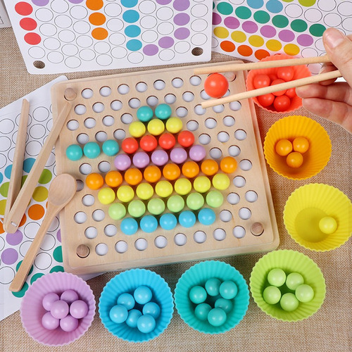 Nueva Montessori Educación Temprana Clip Pelota Puzzle Jugue