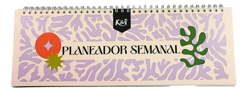 Planeador Kiut Semanal De Escritorio Horizontal Argollado