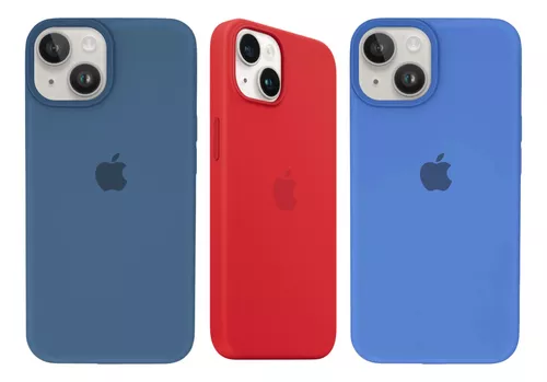 Capa iPhone 13 Pro Silicone Aveludada Azul Bic